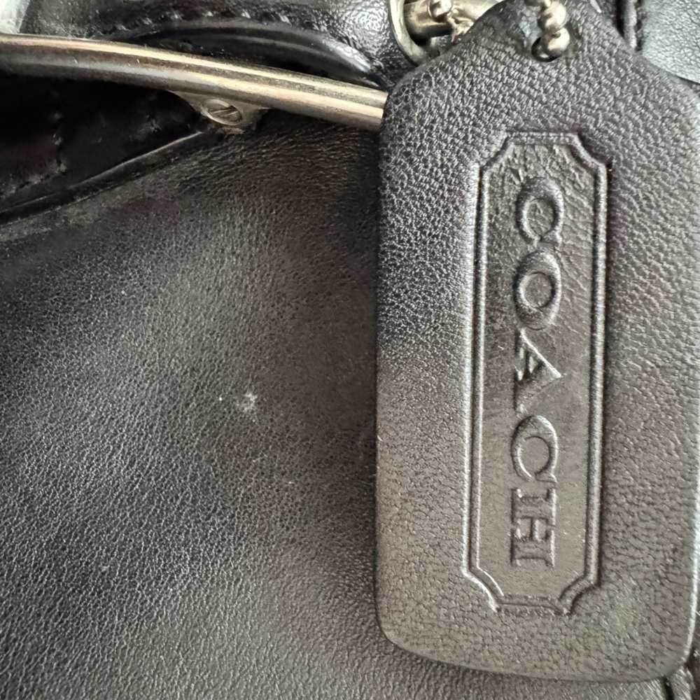 Coach Black Soft Leather Bag Satchel with Adjustable Straps EUC - Picture 9 of 10